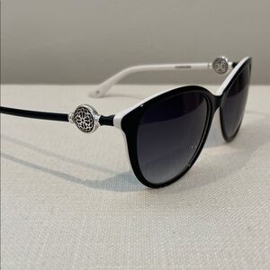 Brighton Ferrara Black and White Sunglasses with Silver Accents